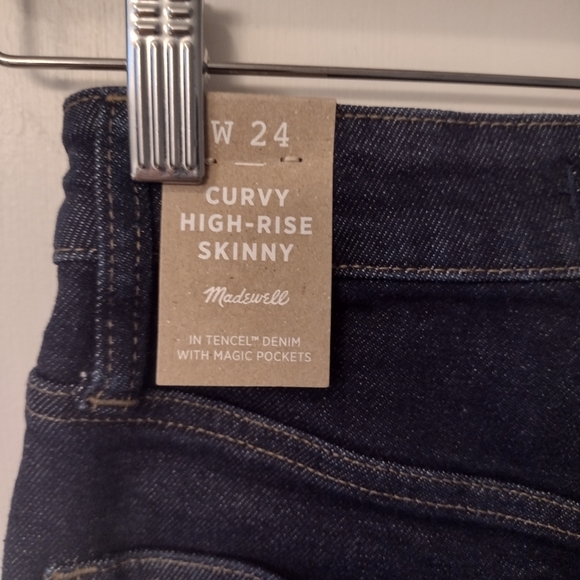 NWT Madewell Curvy High-Rise Skinny Jeans in Orland Wash Size 24 - Picture 8 of 11